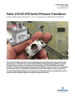 210-65-010 Series Differential Pressure Transducer