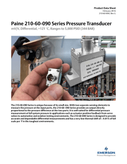 210-60-090 Series Differential Pressure Transducer
