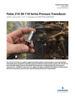 210-30-110 Series Pressure Transducer