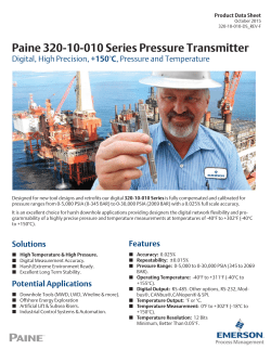 320-10-010 Series Digital Pressure and Temperature Transmitter