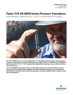 310-38-0050 Series Pressure Transducer