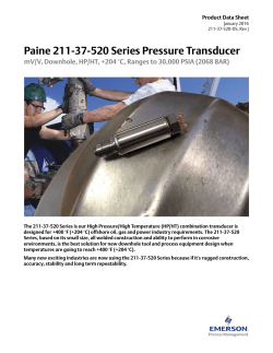 211-37-520 Series Pressure and Temperature Transducer
