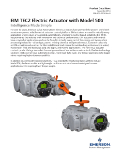 EIM TEC2 Electric Actuator with Model 500 - Data Sheet