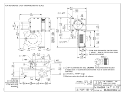 Outline Drawing Series 2000/M2CP - Model M/MG03 - Part-Turn