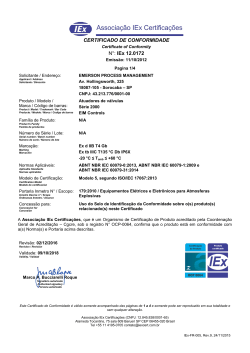 IEx Certificate of Conformity - Series 2000