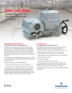 HQ RBB - Compact Quarter-Turn for Fail-Safe Operation - A4