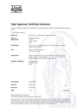 FH Series Lloyd Type Approval