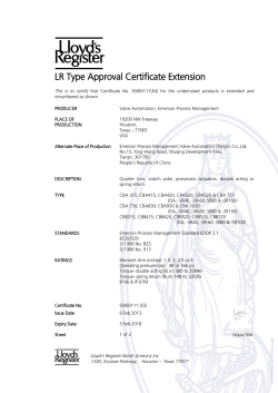 CBA CBB Series Lloyd Type Approval