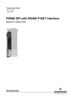 Product Data Sheet: PD660 SPI, RS485 P-NET Interface