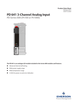Product Data Sheet: PD641 3-Channel Analog Input