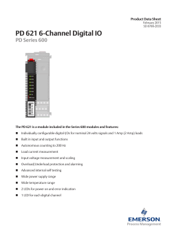 Product Data Sheet: PD621 6-Channel Digital IO