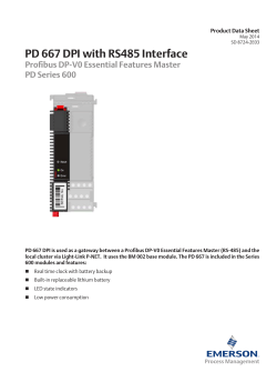 Product Data Sheet: PD 667 DPI with RS485 Interface