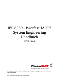 EMR WirelessHART SysEngGuide DE2.2