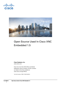 Open Source Used In Cisco XNC Embedded 1.5