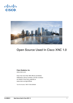 Open Source Used In Cisco XNC 1.0