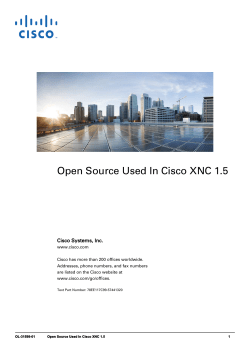 Open Source Used In Cisco XNC 1.5