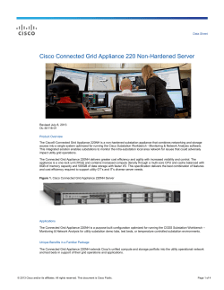 Cisco Connected Grid Appliance 220 Non-Hardened Server Data Sheet