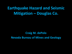 Earthquake Hazard and Seismic Mitigation in Douglas County, 2014