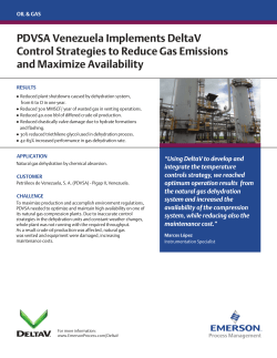 PDVSA Venezuela Implements DeltaV Control Strategies to Reduce Gas Emissions and Maximize Availability