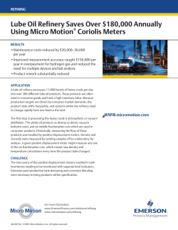 Lube Oil Refinery Saves Over USD 180000 Annually