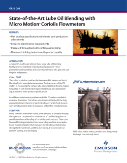 State of the Art Lube Oil Blending