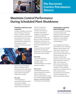 Pre-Shutdown Control Performance Service