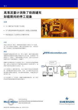 高准流量计消除了铁路罐车 Coriolis Meters Eliminate Process Shutdowns During Railcar Unloading CHINESE