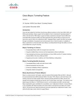Cisco Bisync Tunneling Feature