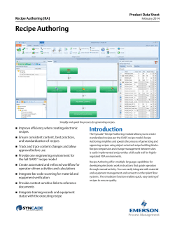 Recipe Authoring