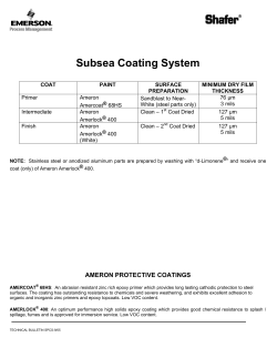 Shafer Subsea Paint Bulletin