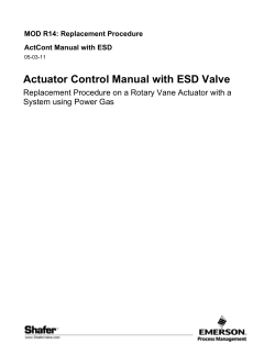 MOD R14 - Manual with ESD Valve Control Replacement Procedure