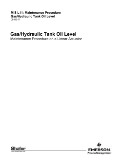 MIS L11 - Gas-Hydraulic Tanks - Linear Checking Fluid Level
