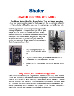 Actuator Control Upgrade Information