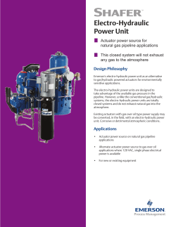 Electro-Hydraulic Power Units Brochure