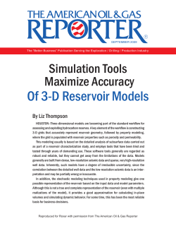 American Oil and Gas Reporter Sept 09 Article