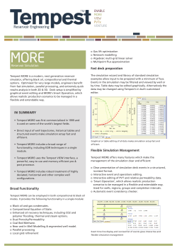 Tempest MORE Data Sheet 2014