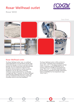 Roxar Wellhead outlet Data Sheet