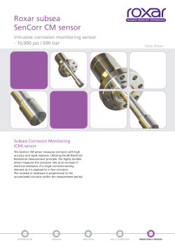 Roxar subsea SenCorr CM10K Data Sheet