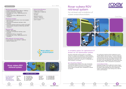 Roxar subsea ROV retieval system Data Sheet