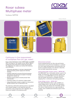Roxar subsea Multiphase meter Data Sheet