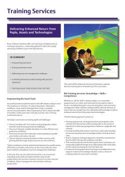 Roxar Software Training Data Sheet