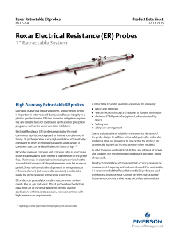 Roxar Retractable ER Probes Data Sheet