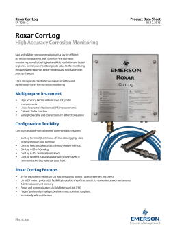 Roxar CorrLog Data Sheet