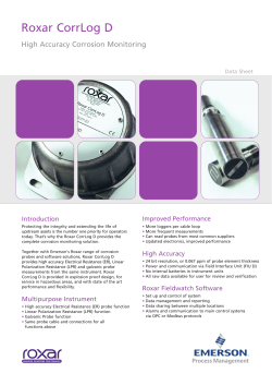 Roxar CorrLog D Data Sheet