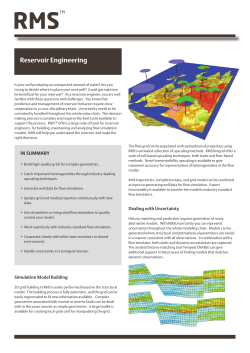 RMS Reservoir Engineering Data Sheet 2014