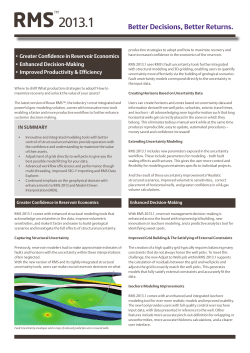 RMS 2013.1 Data Sheet