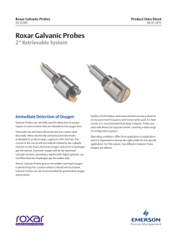 Retrievable Galvanic Probes Data Sheet