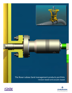 Roxar Subsea Sand Management Brochure