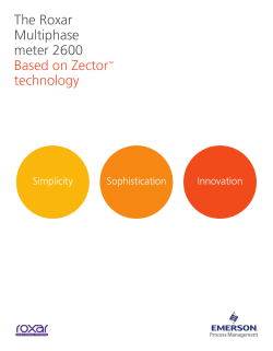 Roxar Multiphase meter 2600 Brochure