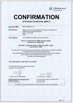 Confirmation: 6888A for O2 TUV QAL 1